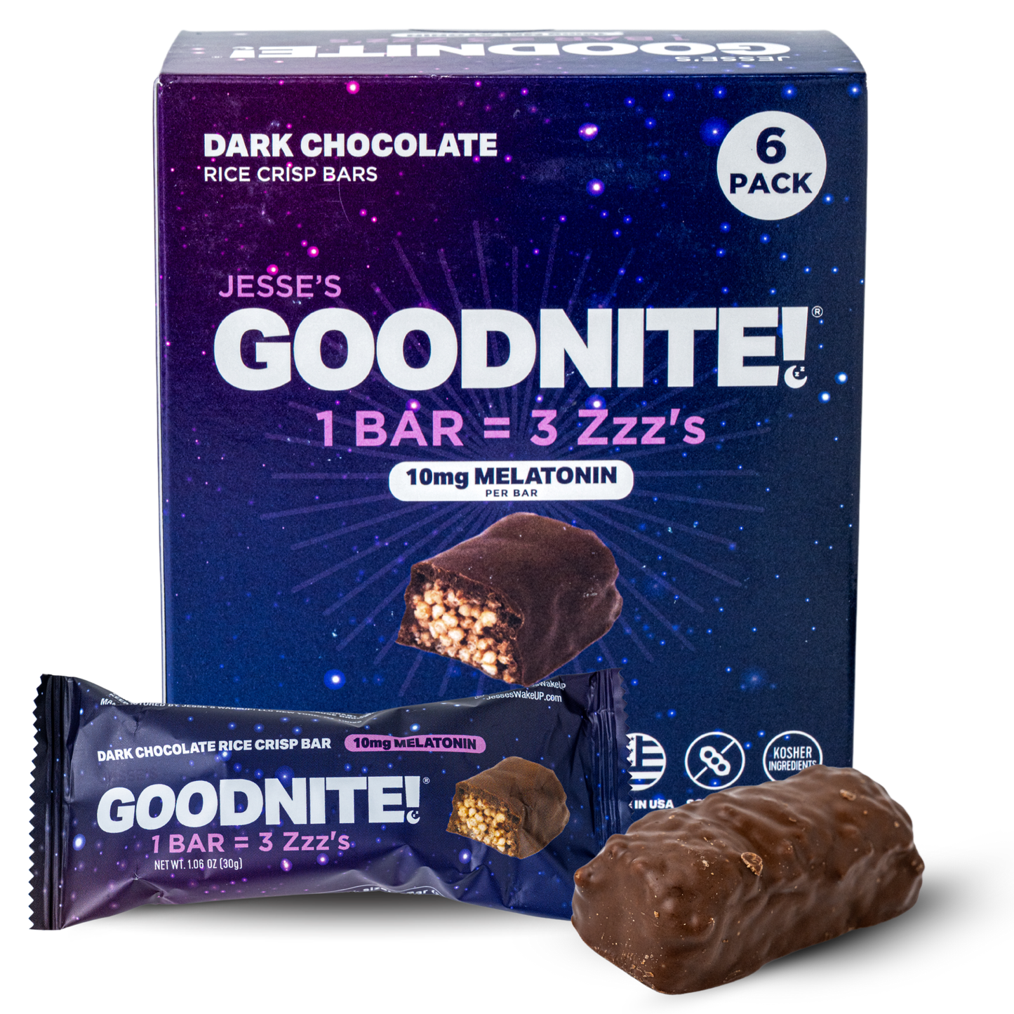 GoodNITE! Chocolate Protein Bars - 6 Pack