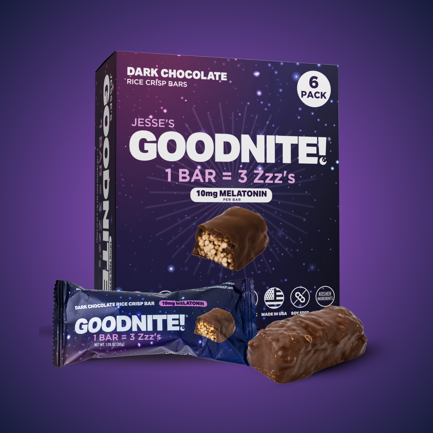 GoodNITE! Chocolate Protein Bars - 6 Pack