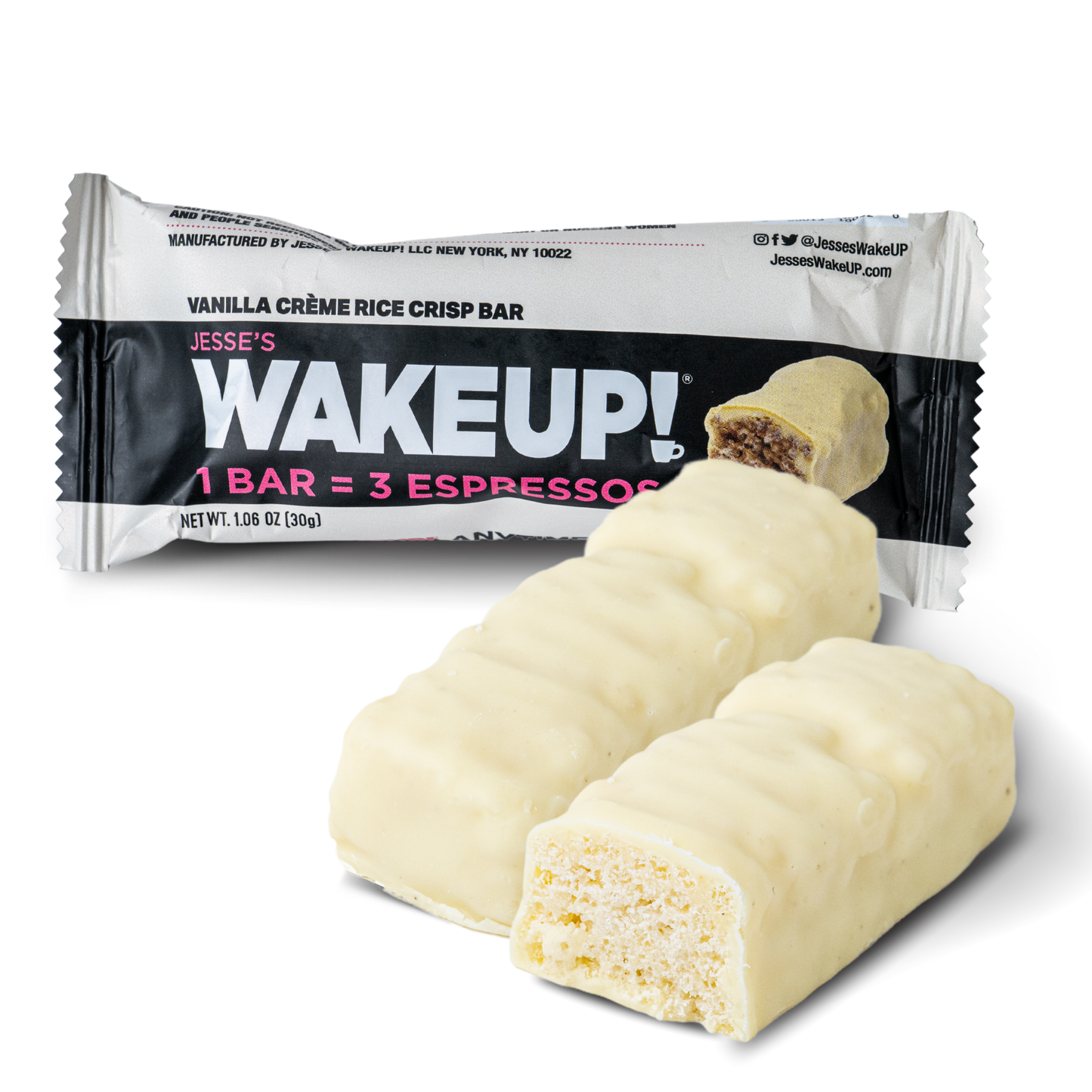 WakeUP! Caffeinated Vanilla Creme Protein Bars - 6 Pack