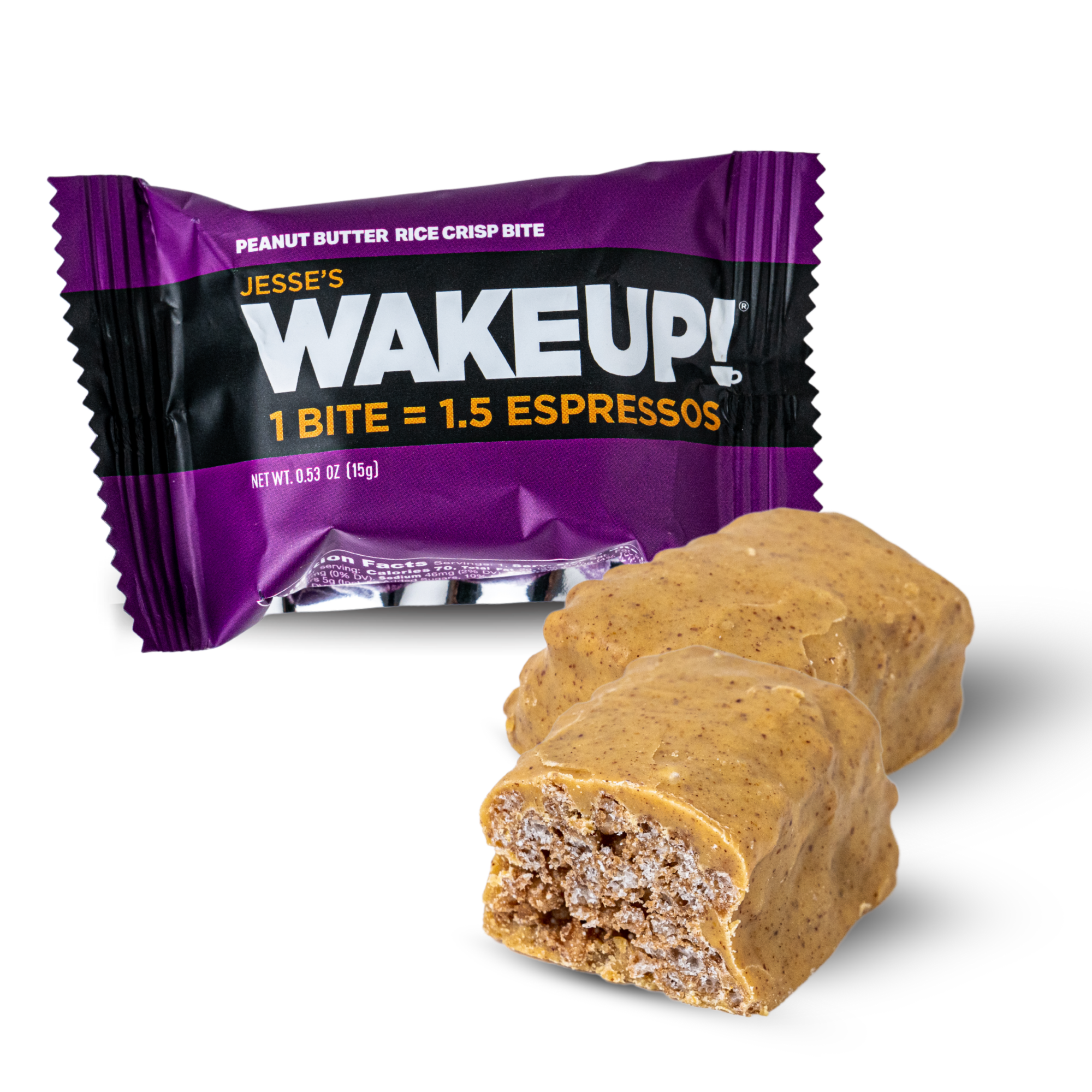 WakeUP! Caffeinated Peanut Butter Protein Bites - 8 Pack