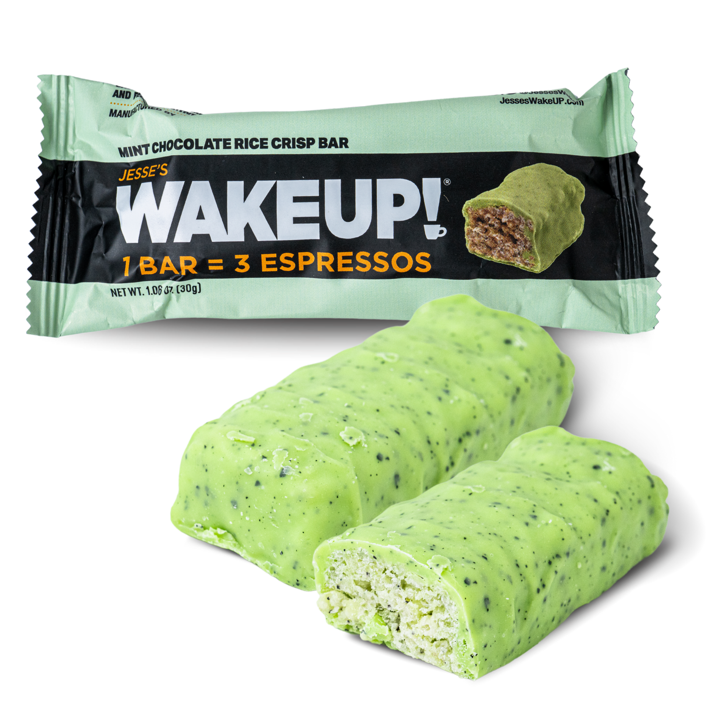 WakeUP! Caffeinated Mint Chocolate Protein Bars - 6 Pack