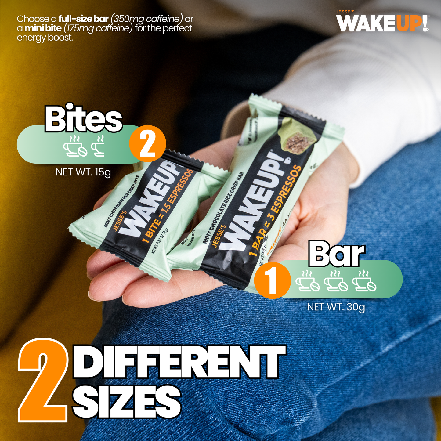 WakeUP! Caffeinated Mint Chocolate Protein Bars - 6 Pack