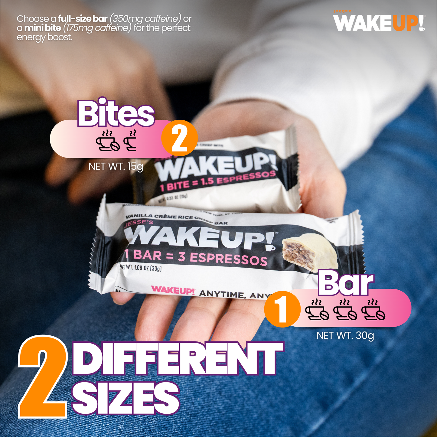 WakeUP! Caffeinated Vanilla Creme Protein Bars - 6 Pack