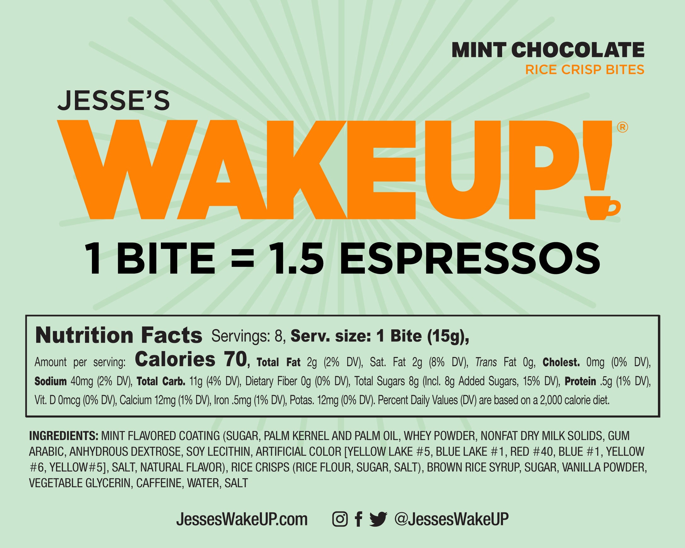 VARIETY PACK (48 Bites, 6 Cartons) WakeUP! Caffeinated Protein Bites, All 6 Flavor