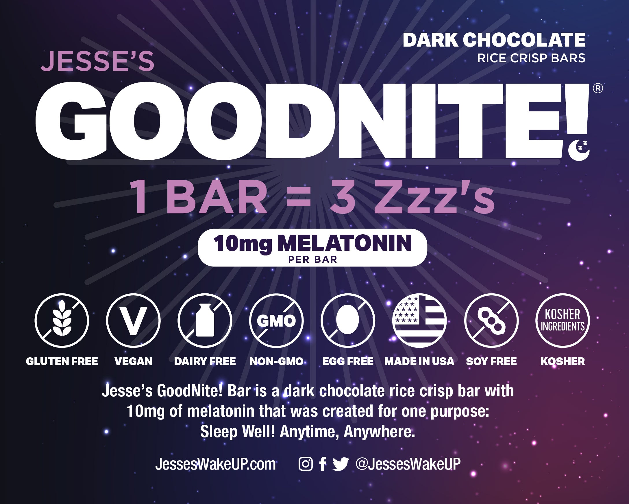 GoodNITE! Chocolate Protein Bars Value Pack – 6 Dark Chocolate Cartons (36 Bars)