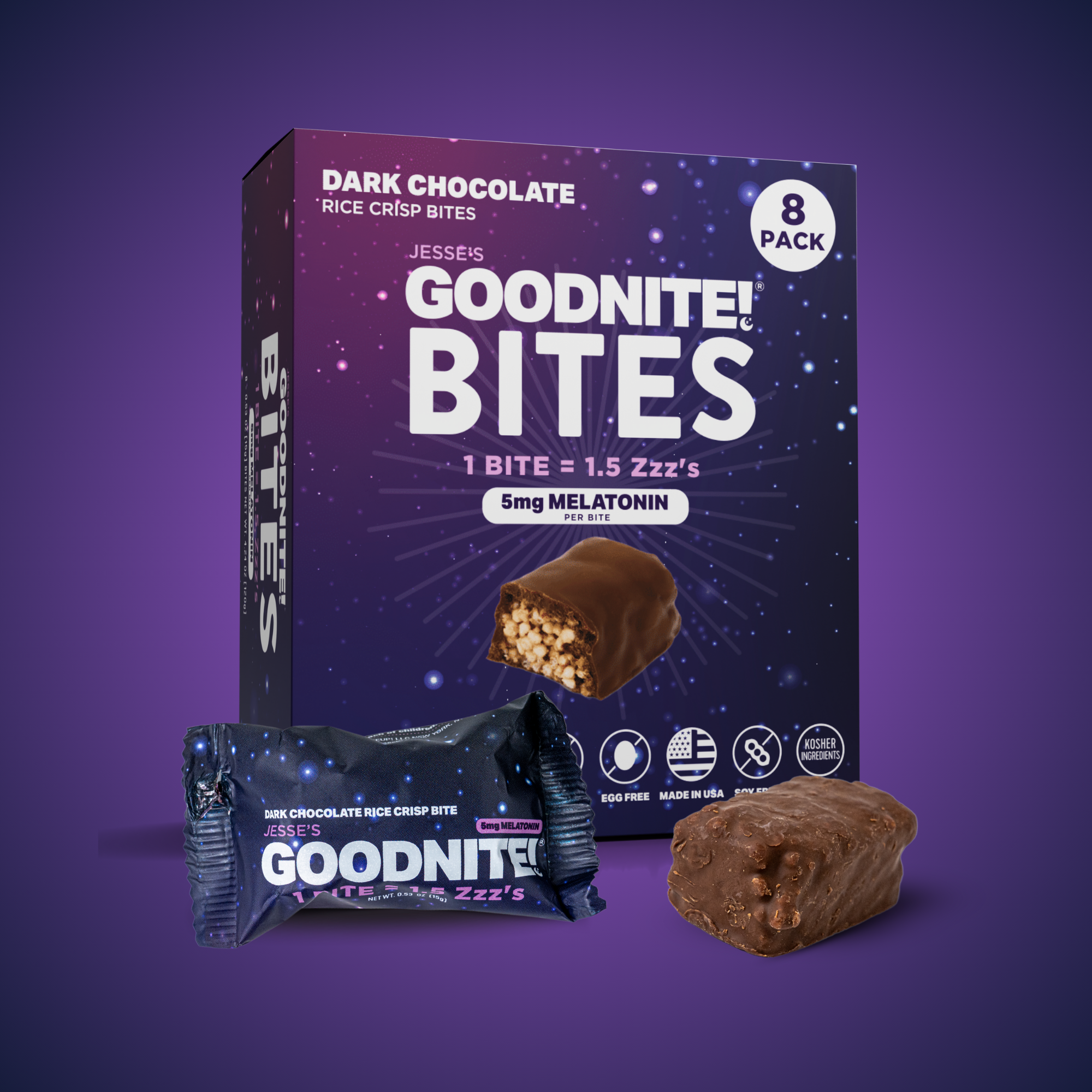 GoodNITE! Chocolate Protein Bites - 8 Pack