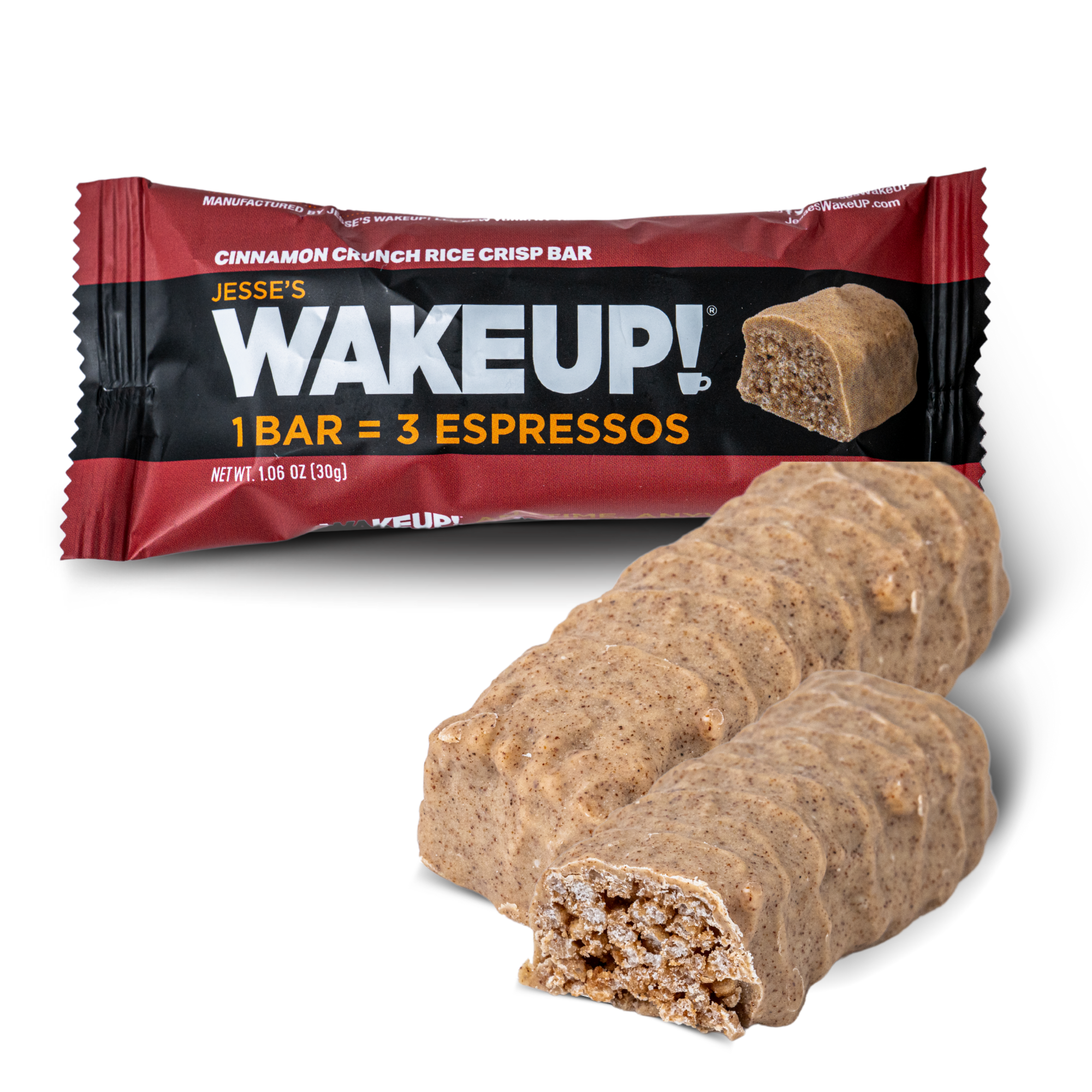 WakeUP! Caffeinated Cinnamon Crunch Protein Bars - 6 Pack