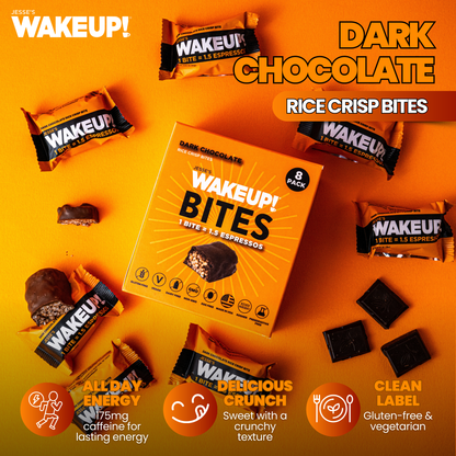 WakeUP! Caffeinated Chocolate Protein Bites - 8 Pack