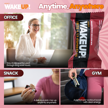 WakeUP! Caffeinated Cinnamon Crunch Protein Bites - 8 Pack