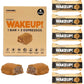 WAKE UP! Caffeinated Caramel Protein Bars - Gluten Free, Vegetarian, 350mg Caffeine (1 Bar = 3 Espressos) - Boosts Focus and Clarity - Kosher Ingredients - 6 Pack