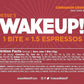 WAKE UP! Caffeinated Cinnamon Crunch Protein Bites - Gluten Free, Vegetarian, 175mg Caffeine (1 Bite = 1.5 Espressos) - Boosts Focus and Clarity - Kosher Ingredients - 8 Pack