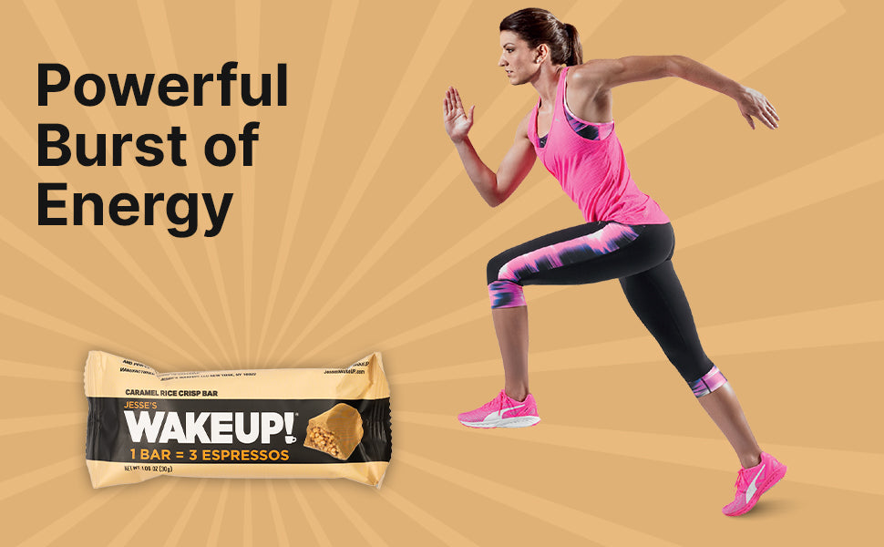 WAKE UP! Caffeinated Protein Bars Value Pack – 6 Cartons (36 Bars) – 3 Caramel & 3 Dark Chocolate – 350mg Caffeine (1 Bar = 3 Espressos) – Gluten-Free, Vegetarian, Kosher – Boosts Focus & Clarity