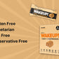 WAKE UP! Caffeinated Caramel Protein Bars - Gluten Free, Vegetarian, 350mg Caffeine (1 Bar = 3 Espressos) - Boosts Focus and Clarity - Kosher Ingredients - 6 Pack