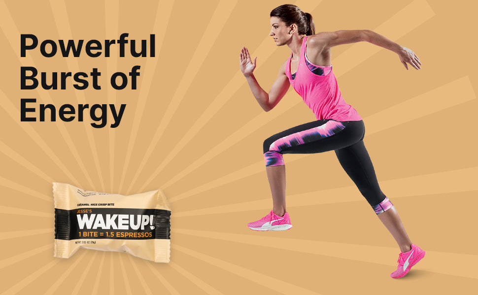 WAKE UP! Caffeinated Protein Bites Value Pack – 6 Cartons (48 Bites) – 3 Caramel & 3 Peanut Butter – 175mg Caffeine (1 Bite = 1.5 Espressos) – Gluten-Free, Vegetarian, Kosher – Boosts Focus & Clarity