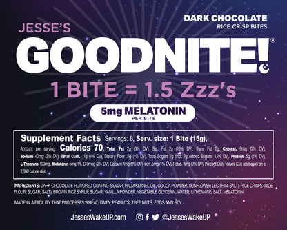 GoodNITE! Chocolate Protein Bites Value Pack – 6 Dark Chocolate Cartons (48 Bites)