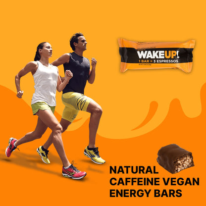 WakeUP! Caffeinated Protein Bars Value Pack – 6 Cartons (36 Bars) – 3 Caramel & 3 Dark Chocolate