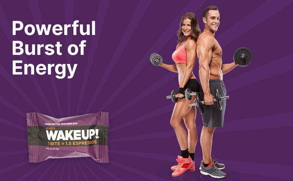 WAKE UP! Caffeinated Protein Bites Value Pack – 6 Cartons (48 Bites) – 3 Caramel & 3 Peanut Butter – 175mg Caffeine (1 Bite = 1.5 Espressos) – Gluten-Free, Vegetarian, Kosher – Boosts Focus & Clarity