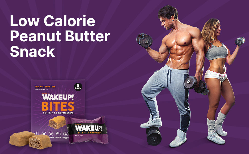 WAKE UP! Caffeinated Protein Bites Value Pack – 6 Cartons (48 Bites) – 3 Caramel & 3 Peanut Butter – 175mg Caffeine (1 Bite = 1.5 Espressos) – Gluten-Free, Vegetarian, Kosher – Boosts Focus & Clarity