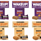 WAKE UP! Caffeinated Protein Bites Value Pack – 6 Cartons (48 Bites) – 3 Caramel & 3 Peanut Butter – 175mg Caffeine (1 Bite = 1.5 Espressos) – Gluten-Free, Vegetarian, Kosher – Boosts Focus & Clarity