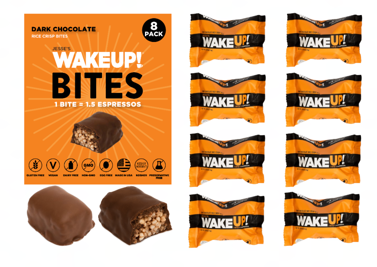 VARIETY PACK (48 Bites, 6 Cartons) WAKE UP! Caffeinated Protein Bites, All 6 Flavor - 175mg Caffeine (1 Bite = 1.5 Espressos)