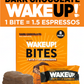 WAKE UP! Caffeinated Chocolate Protein Bites - Gluten Free, Vegan, 175mg Caffeine (1 Bite = 1.5 Espressos) - Boosts Focus and Clarity - Kosher Ingredients - 8 Pack