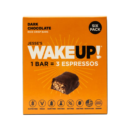 WakeUP! Caffeinated Protein Bars Value Pack – 6 Cartons (36 Bars) – 3 Caramel & 3 Dark Chocolate