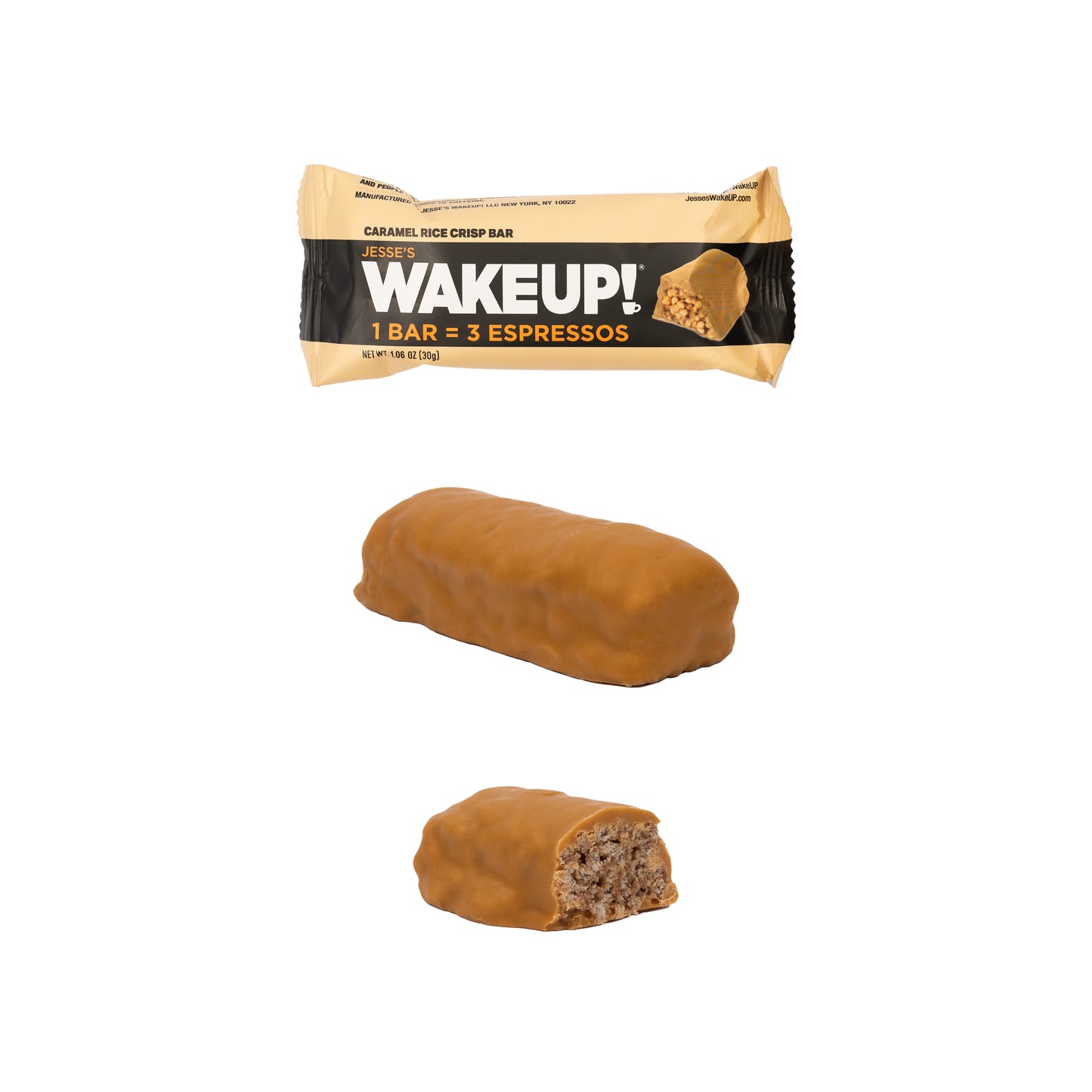 WAKE UP! Caffeinated Protein Bars Value Pack – 6 Cartons (36 Bars) – 3 Caramel & 3 Dark Chocolate – 350mg Caffeine (1 Bar = 3 Espressos) – Gluten-Free, Vegetarian, Kosher – Boosts Focus & Clarity
