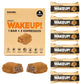 WAKE UP! Caffeinated Protein Bars Value Pack – 6 Cartons (36 Bars) – 3 Caramel & 3 Dark Chocolate – 350mg Caffeine (1 Bar = 3 Espressos) – Gluten-Free, Vegetarian, Kosher – Boosts Focus & Clarity