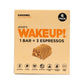 WAKE UP! Caffeinated Caramel Protein Bars - Gluten Free, Vegetarian, 350mg Caffeine (1 Bar = 3 Espressos) - Boosts Focus and Clarity - Kosher Ingredients - 6 Pack