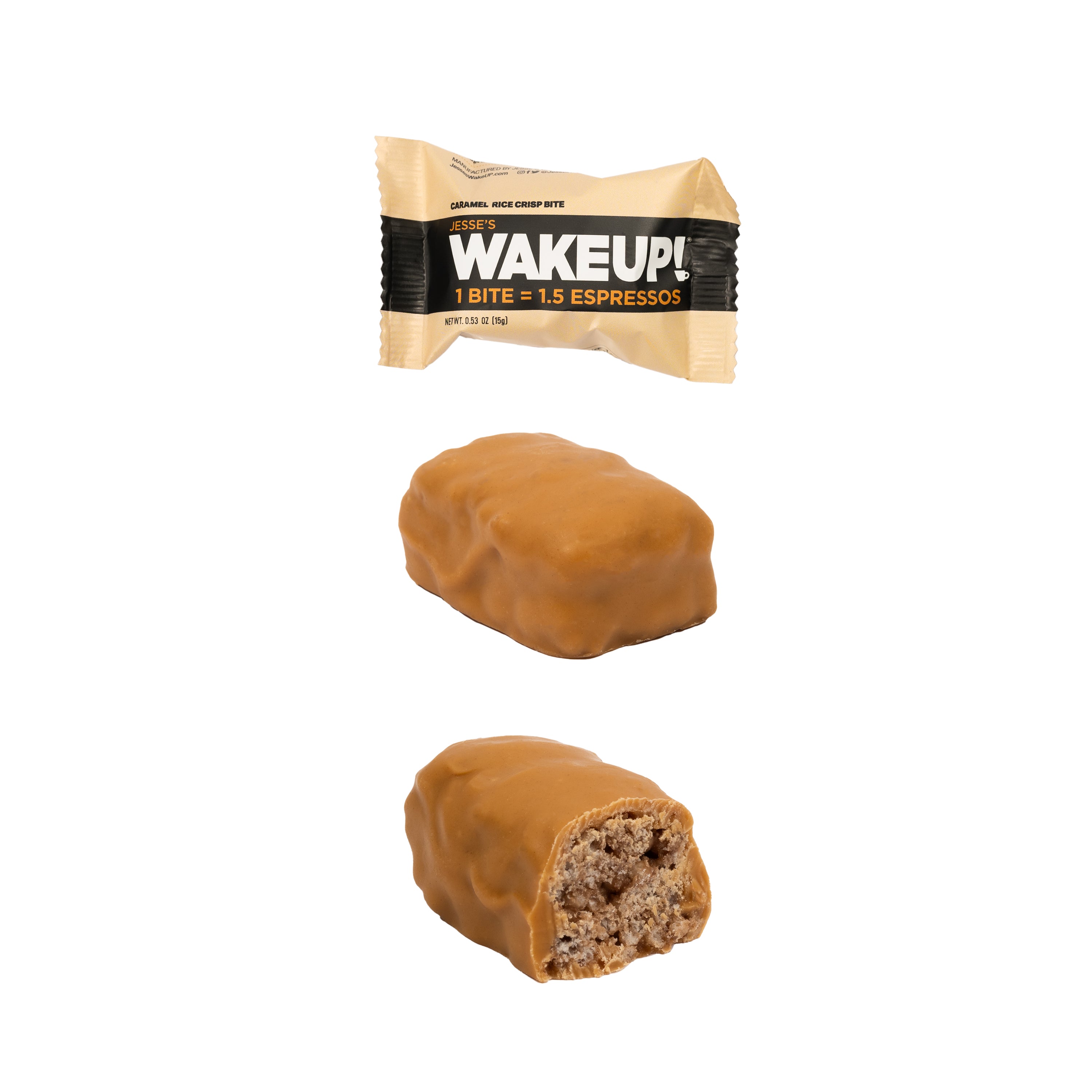 WakeUP! Caffeinated Protein Bites Value Pack – 6 Cartons (48 Bites) – 3 Caramel & 3 Dark Chocolate