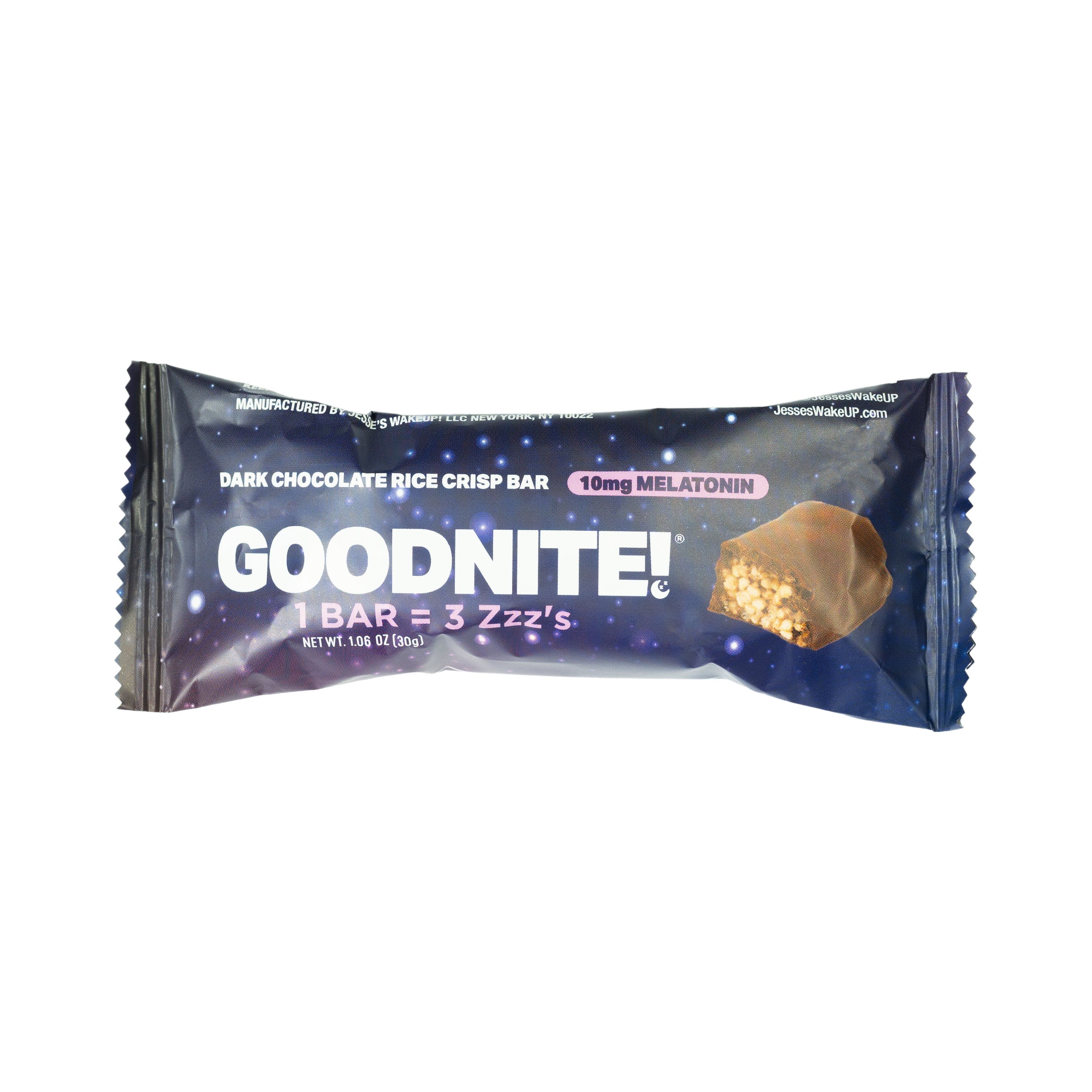 GoodNite! Chocolate Protein Bars with 10mg Melatonin & L-Theanine, Vegan, Gluten-Free, Kosher, Dark Chocolate - Relaxation and Sleep Support - 6 Pack