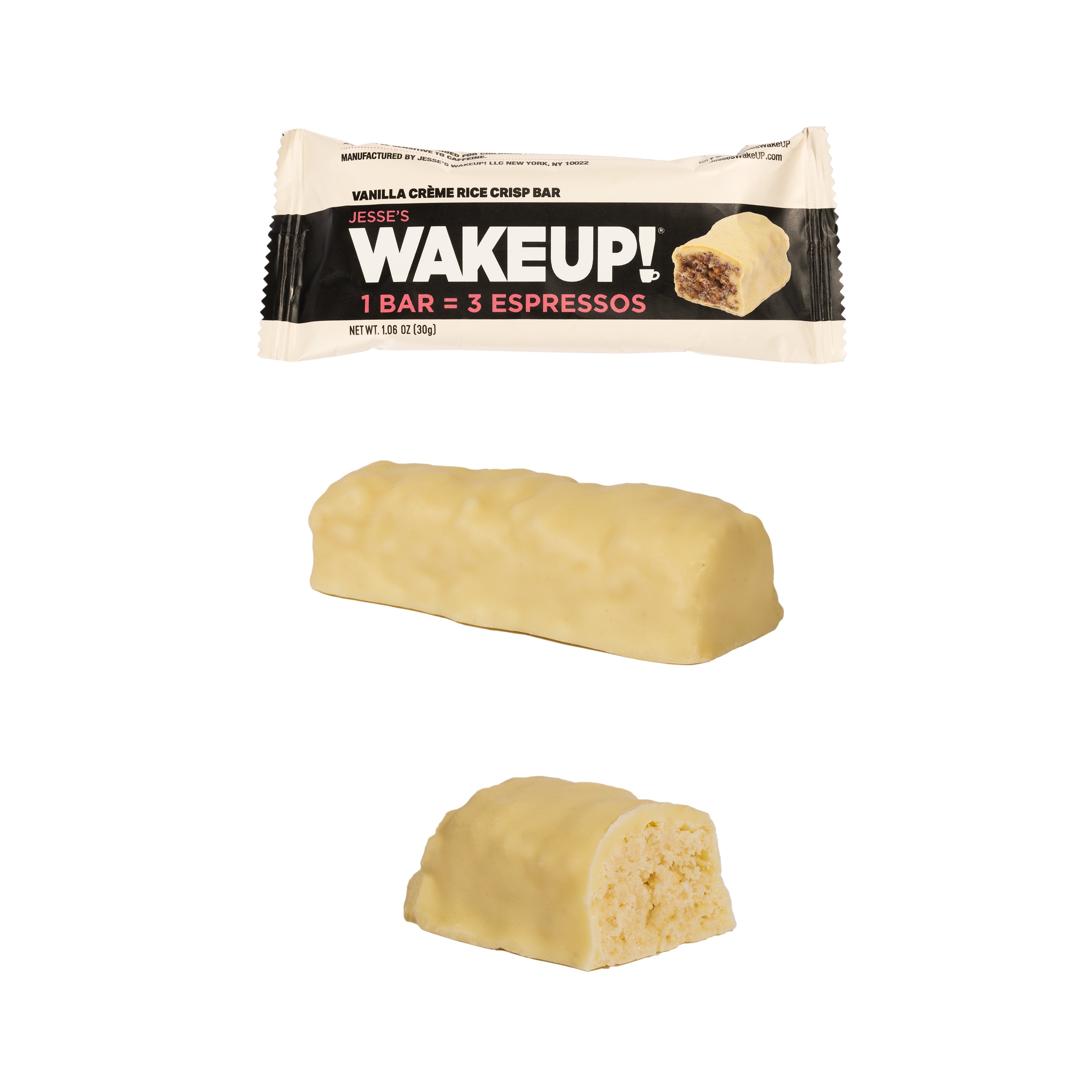 VARIETY PACK (36 Bars, 6 Cartons) WAKE UP! Caffeinated Protein Bars, All 6 Flavor - 350mg Caffeine (1 Bar = 3 Espressos)